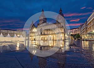 A Coruna, Spain. View of Praza de Maria Pita