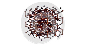 Corundum molecular structure isolated on white