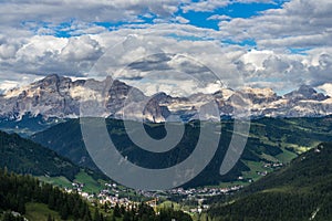 Corvara in Badia mountain landscape, Italy