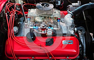 corvette engine bay full view 427 v8