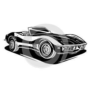 Corvette Stingray car Illustration photo