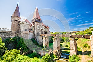 Corvin Castle, Hunedoara, Transylvania, Romania.