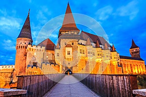 Corvin`s Castle in Hunedoara, Romania.