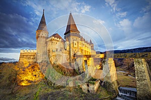 Corvin`s Hunyadi Castle in Hunedoara, Romania