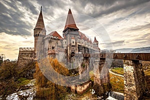 Corvinesti Castle, Hunedoara, Romania photo