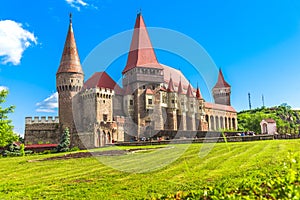 Corvinesti castle in the middle of transylvania, Hunedoara, Romania