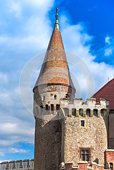 Corvinesti castle in the middle of transylvania, Hunedoara, Romania