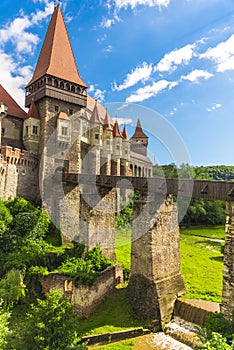 Corvinesti castle in the middle of transylvania, Hunedoara, Romania