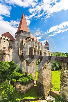 Corvinesti castle in the middle of transylvania, Hunedoara, Romania