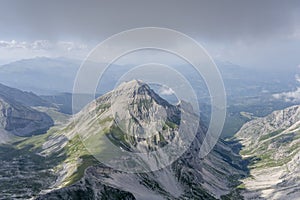 Corvo peak at Gran Sasso range , Italy