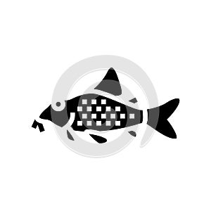 cory catfish glyph icon vector illustration