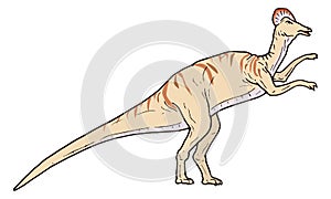 corythosaurus dinosaur ancient vector illustration transparent background