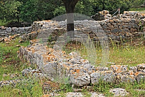 The ruins of the ancient city of Cosa in central Italy photo