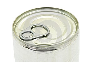 Cose up of unopened tin can photo