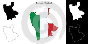 Cosenza outline map