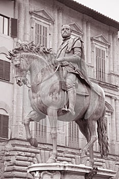 Cosimo I de Medici Equestrian Statue by Giambologna, Florence photo