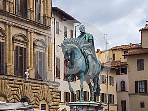 Cosimo Statue on Signoria Square in Florence called Statua equestre di Cosimo