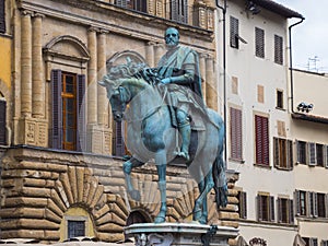 Cosimo Statue on Signoria Square in Florence called Statua equestre di Cosimo