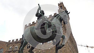 Cosimo Statue on Signoria Square in Florence called Statua equestre di Cosimo - Tuscany