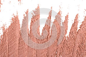 Cosmetic background, minerl clay texture. Mask dry clay for facecare and bodycare. Isolated on a white background. photo