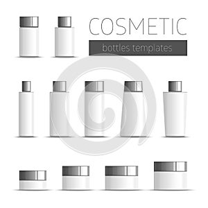 Cosmetic bottles templates.