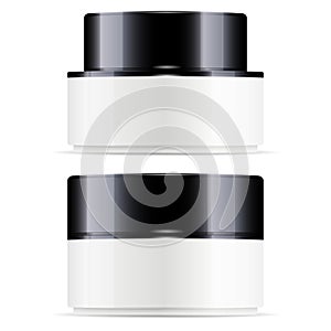 Cosmetic cream gloss pack. Body cream jar mock up