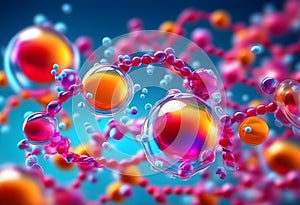 Cosmetic Essence, Liquid bubble, Molecule inside Liquid Bubble