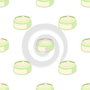 Cosmetic face cream container pattern seamless vector