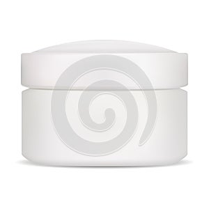 Cosmetic jar. Cream packaging blank isolated. Pot