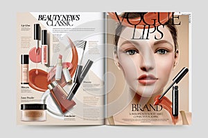 Cosmetic magazine ads