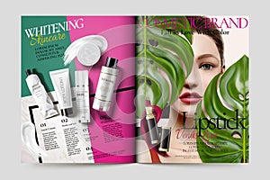 Cosmetic magazine ads