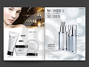 Cosmetic magazine design photo