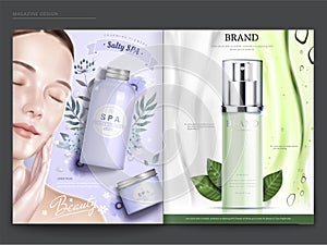 Cosmetic magazine template