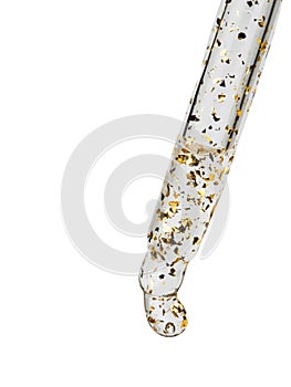 Cosmetic pipette with oily drops