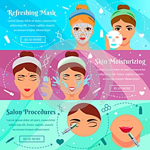 Cosmetic Procedures Flat Horizontal Banners