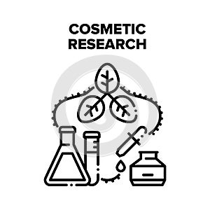 Cosmetic Research Occupation Vector Black Illustration