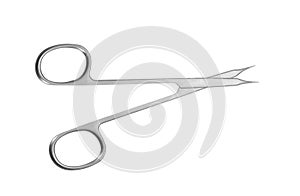 Cosmetic scissors isolated on white