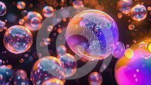 cosmetic skin cells Essence Essence Ball Molecules. Macro liquid bubbles slow movement. water,liquid cream gel