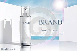 Cosmetic spray bottle ads