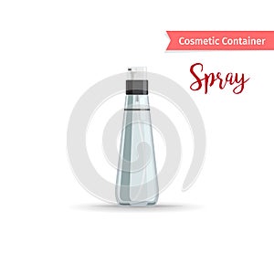 Cosmetic spray bottle container