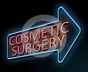 Cosmetic surgery concept.