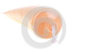 Cosmetic tube of cream