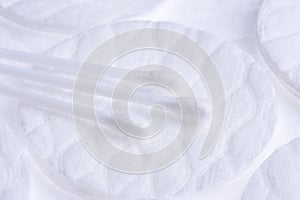 Cosmetical cotton pad disks photo