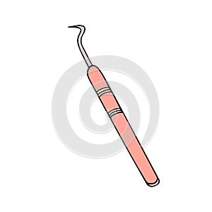 Cosmetical needle cartoon color icon