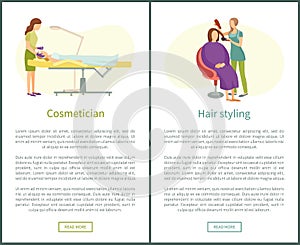 Cosmetician Hairdresser Cosmetic Procedures Vector