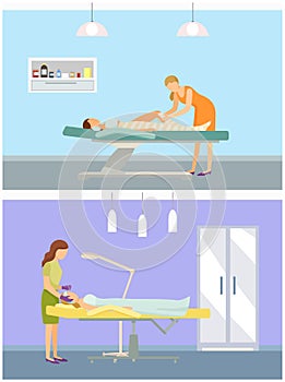 Cosmetician Service Facial Care Treatment Vector