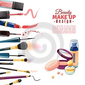 Cosmetics Beauty Make-up Design POster