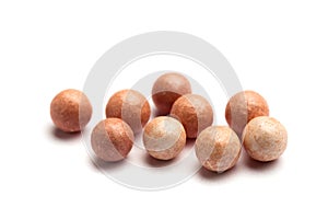 Cosmetics blush ball on white
