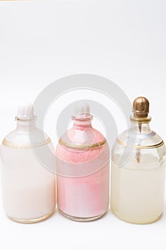 Cosmetics bottle isolated on white background, skin care