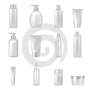 Cosmetics Bottles Tubes Empty Clear Set